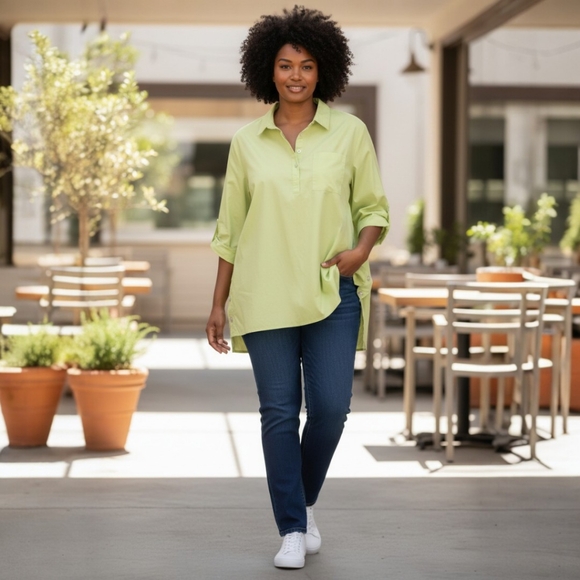 Zac & Rachel Tops - Zac & Rachel Light Green Blouse